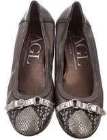 Thumbnail for your product : AGL Leather Cap-Toe Flats