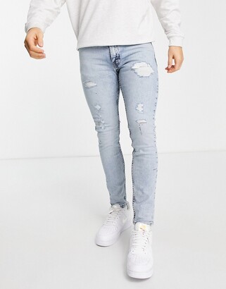 Levi's 519 super skinny jeans in grey wash - ShopStyle