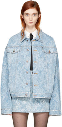 Marc Jacobs Indigo Oversized Embellished Denim Jacket