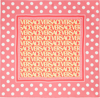 Versace Greek Key Monogram-Print Scarf
