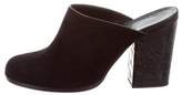 Thumbnail for your product : Alexa Wagner Suede Round-Toe Mules w/ Tags