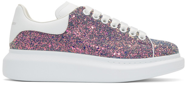 multi coloured glitter shoes