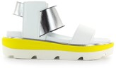 Thumbnail for your product : Jeannot White Silver Platform Sandal