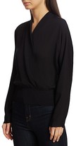Thumbnail for your product : Theory Silk Wrap Blouson Top
