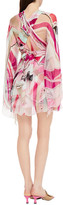 Thumbnail for your product : Emilio Pucci Cutout Printed Crinkled Silk-georgette Mini Dress