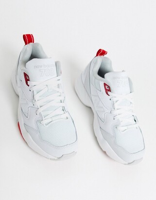 New Balance 708 chunky trainers in white & grey - ShopStyle Sneakers &  Athletic Shoes