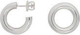 Thumbnail for your product : Numbering Silver Unbalanced Circle Earrings