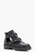 Thumbnail for your product : boohoo NEW Womens Cut Work Chunky Boots in