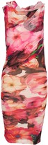 Thumbnail for your product : MSGM Floral Print Ruched Dress