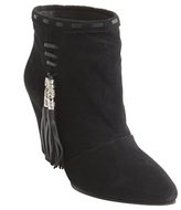 Thumbnail for your product : Madison Harding black suede 'Kreiger' tassel detail wedge heel ankle boots