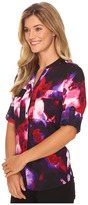 Thumbnail for your product : Calvin Klein Printed Crew Neck Roll Sleeve