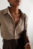 Thumbnail for your product : Anissa Kermiche Précieux Pubis Gold-plated Onyx Necklace - One size