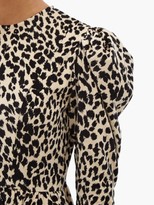 Thumbnail for your product : Batsheva Leopard-print Cotton Velvet Dress - Leopard