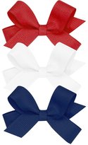 Thumbnail for your product : Wee Ones 3 Pack Tiny Classic Grosgrain Bow-Red/White/Blue-One Size