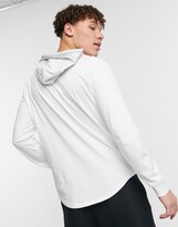 Thumbnail for your product : Hollister central box and arm logo hooded long sleeve top in white