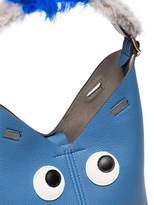 Thumbnail for your product : Anya Hindmarch Blue Build a Bag Creature Mini leather bucket bag