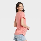 Thumbnail for your product : Short Sleeve V-Neck Side Shirred Maternity T-Shirt - Isabel Maternity by Ingrid & Isabel™ Black S