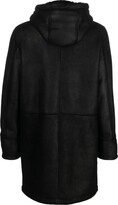 Thumbnail for your product : Salvatore Santoro Hooded Single-Breasted Suede Coat