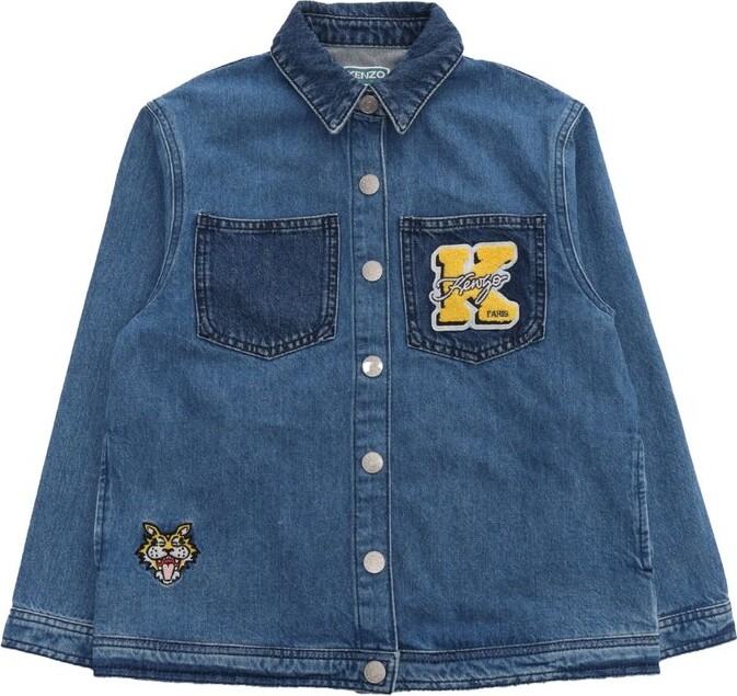 Kenzo Kids Campus Embroidered Denim Jacket