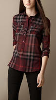 Thumbnail for your product : Burberry Check Cotton Smock Shirt