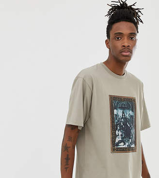 Heart N Dagger oversized t-shirt with print-Stone