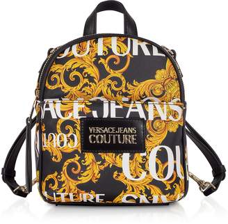 Versace Jeans Couture Gold Signature Print Small Backpack