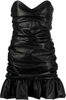 Thumbnail for your product : Giuseppe di Morabito Ruched Faux-Leather Mini Dress