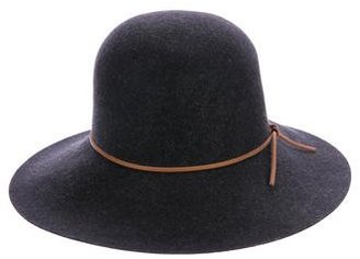 Rag & Bone Leather-Trimmed Wool Hat