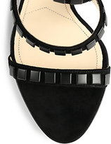 Thumbnail for your product : Prada Studded Suede Sandals