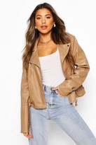 Thumbnail for your product : boohoo Croc Faux Leather Pu Biker Jacket