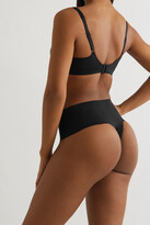 Thumbnail for your product : Spanx Undie-tectable Set Of Two Stretch-jersey And Lace Thongs - Black