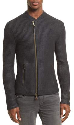 John Varvatos Collection Asymmetrical Zip Sweater