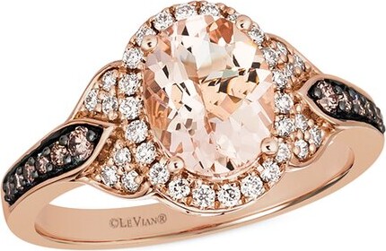 LeVian 14K Rose Gold 1.53 ct. tw. Diamond & Morganite Ring