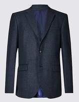 Thumbnail for your product : M&S Collection Big & Tall Navy Checked Regular Fit Jacket
