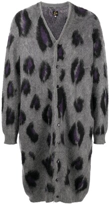 トップス Needles Mohair Long Cardigan Leopard Needles Long Leopard-Print Mohair Cardigan - ShopStyle