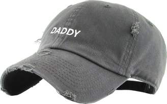 KBETHOS KBSV-085V DGY Daddy Dad Hat Vintage Distressed Baseball Cap Polo Style