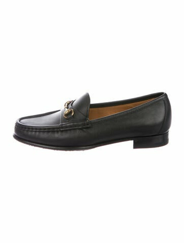 Gucci Jordaan Horsebit Accent Loafers Black - ShopStyle Flats