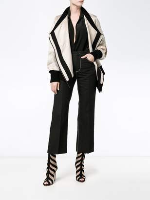 Ann Demeulemeester Bomber Jacket with Contrast Detailing