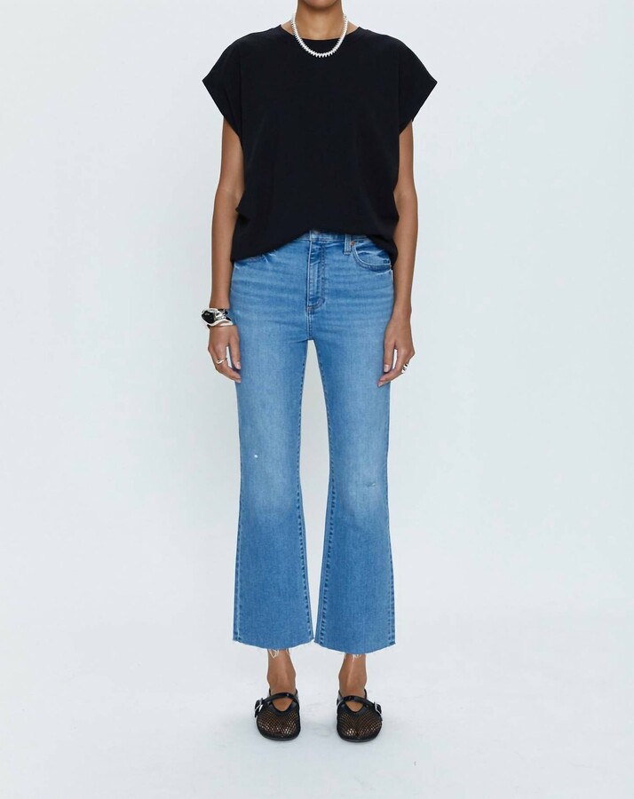 Pistola Denim Lennon High Rise Crop Boot In Langford Vintage