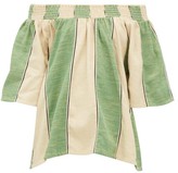 Thumbnail for your product : Ace&Jig Marisol Ruched-neck Cotton Top - Green