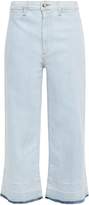 Thumbnail for your product : Veronica Beard Cropped High-rise Wide-leg Jeans