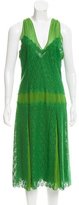 Thumbnail for your product : DKNY Lace-Accented Silk Dress