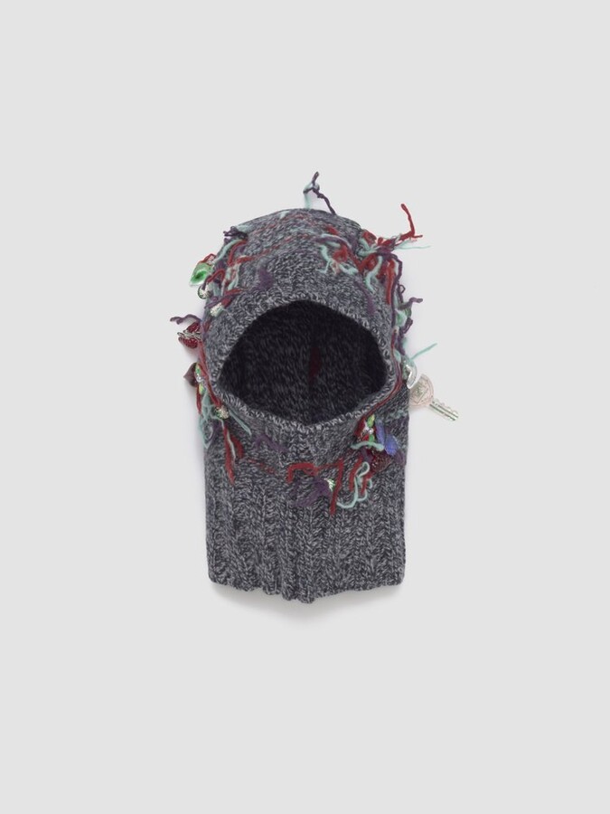 Chopova Lowena Charm Detail Knitted Balaclava