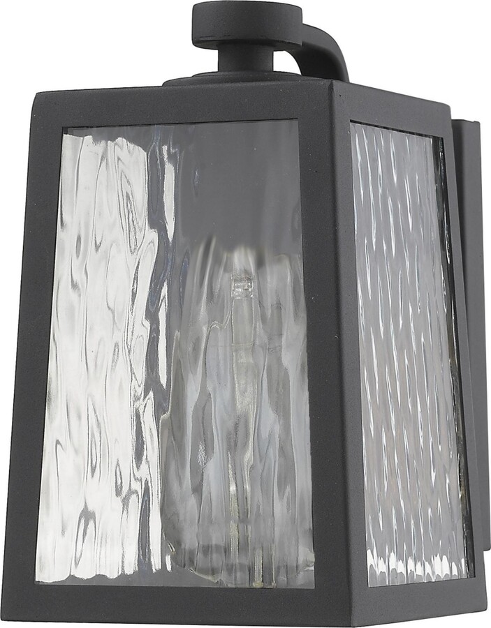 Slickblue Classic Glass Panel Outdoor Wall Sconce for Patio and Garage