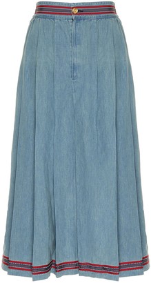 gucci denim midi skirt