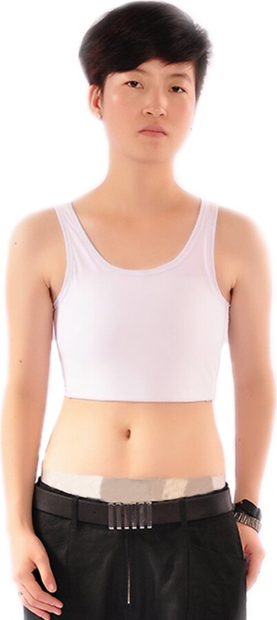 Bambuskohle Brustbinder Tank Top - Atmungsaktiv & Flach Bindend