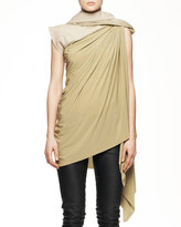 Thumbnail for your product : Rick Owens Long Draped Toga Tunic with Hood