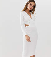 Thumbnail for your product : ASOS Petite Design Petite Bodycon Midi Dress With Cut Out Back