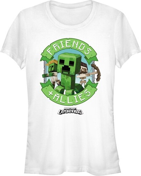 Boy's Minecraft Creeper Face Performance Graphic Tee Charcoal Heather Large