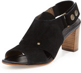 Thumbnail for your product : Anyi Lu Athena Suede Slingback Sandal, Black